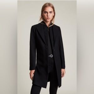All saints black womens jacket, worn once. Perfect condition